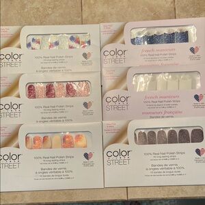 Color Street Glitter and French Manicure Nail Strips